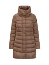 Peuterey Brown Down Jacket With High Collar In Brown