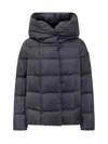 Peuterey Camel Down Jacket With Hood Wrap In Blue