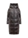 Peuterey Long Down Jacket Selectric Lks 01 In Brown