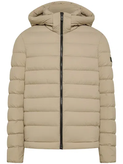 Peuterey Ultra-light Nylon Down Jacket In Neutral