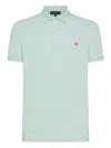 Peuterey Polo In Piqué Di Nylon Stretch Celeste In Blue