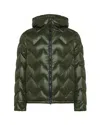 Peuterey Short Lightweight Puffer Jacket With Chevron Quilting In Green
