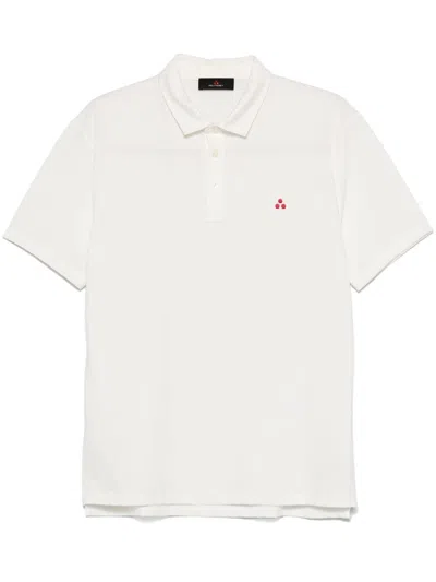 Peuterey Polo Avorio Con Logo A Maniche Corte  In Neutral