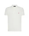 Peuterey Mezzola White Piquet Polo In 730