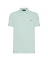 Peuterey Polo In Piqué Di Nylon Stretch Celeste In 125
