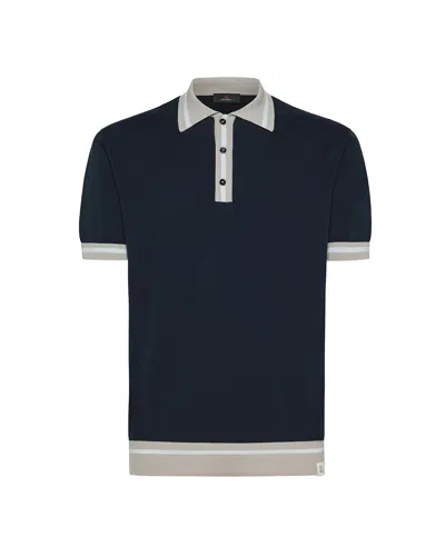 Peuterey Polo In Tricot Blu In Blue