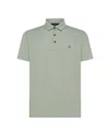 Peuterey Polo Mezzola Verde In Piquet In Green