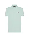 Peuterey Polo In Piqué Di Nylon Stretch Celeste In Blue