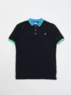 Peuterey Kids' Embroidered-motif Polo Shirt In Blue