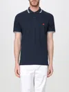 Peuterey Embroidered Logo Polo Shirt In Blau