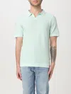 Peuterey Mint Green Polo Shirt With Contrasting Trim In Blue
