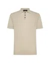 Peuterey Polo Classica In Tricot Di Cotone Beige In Toni Neutri