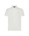 Peuterey Polo Mezzola Bianca In Piquet In White