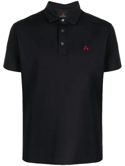 Peuterey Embroidered-logo Polo Shirt In Black