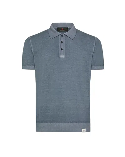 PEUTEREY ZENO 02 POLO IN GREY PIQUÉ COTTON