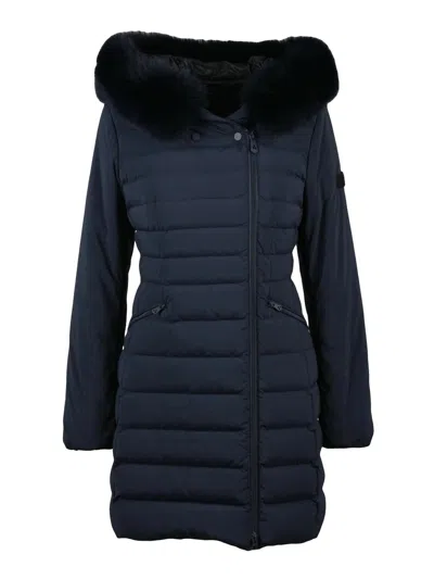 Peuterey Polyamide Seriola Down Jacket In Blue