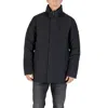 Peuterey Black Polyester Parka In Animal Print