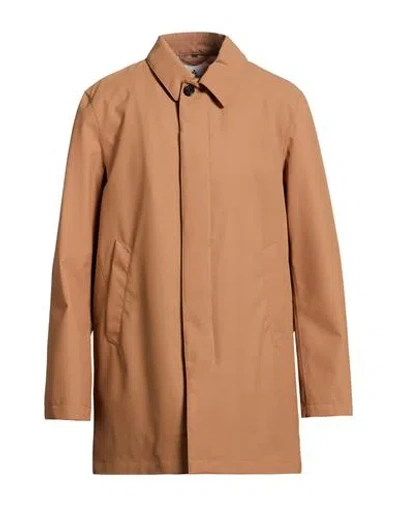 Peuterey Première Man Overcoat & Trench Coat Camel Size Xl Polyester In Brown