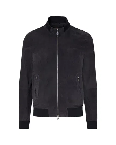 Peuterey Premium Leather Coat For Men In Black