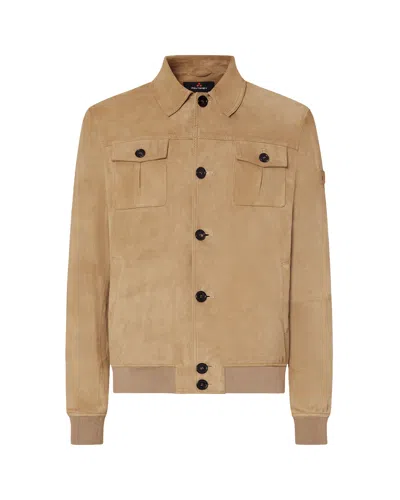 Peuterey Premium Leather Coat For Men - Luxe Design In Neutral