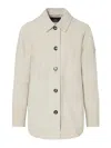 Peuterey Beige Solid Shirt Collar Jacket In Multi