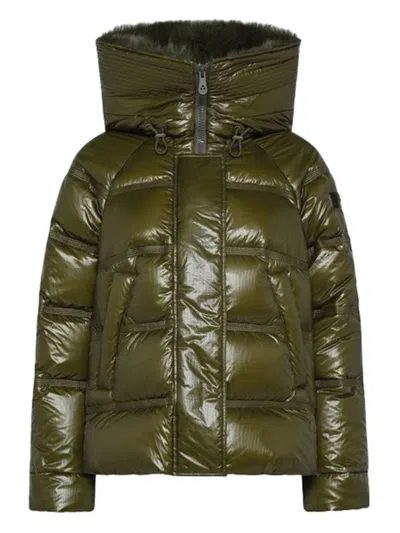 PEUTEREY PUFFER-STYLE QUILTED COAT WITH HIGH COLLAR AND CROPPED FIT