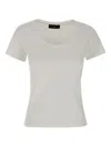 Peuterey Semi-transparent White Crewneck T-shirt With Relaxed Fit