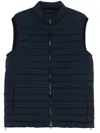 Peuterey Quilted Blue Jacket With High Collar