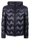 Peuterey Quilted Chevron Pattern Jacket With Hood In Multi