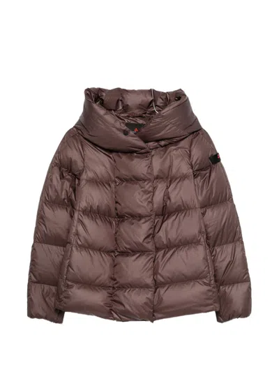Peuterey Quilted Down Jacket In Brown