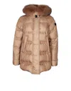 Peuterey Quilted Down Jacket In Super-light Fabric In Brown