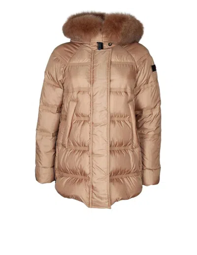 Peuterey Quilted Down Jacket In Super-light Fabric In Brown