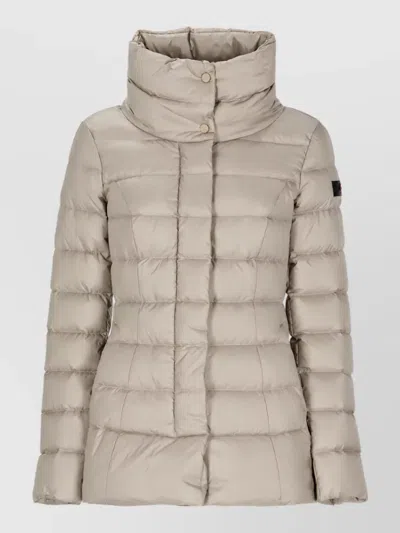 Peuterey Quilted Down Short Jacket In Neutral