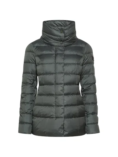 Peuterey Quilted Funnel-neck Jacket In Green