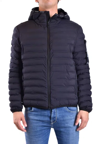 Peuterey Quilted Goose Down Jacket With Hood In Blue