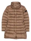 Peuterey Quilted High-neck Coat In Brown