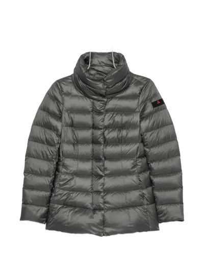Peuterey Quilted High-neck Jacket In Gray