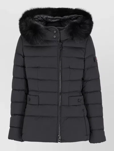 Peuterey Quilted Hooded Down Jacket In Black