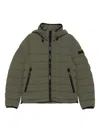 Peuterey Quilted Hooded Jacket In Green