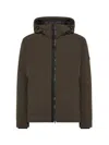 Peuterey Loge Srt 1 Hooded Quilted Jacket In Brown