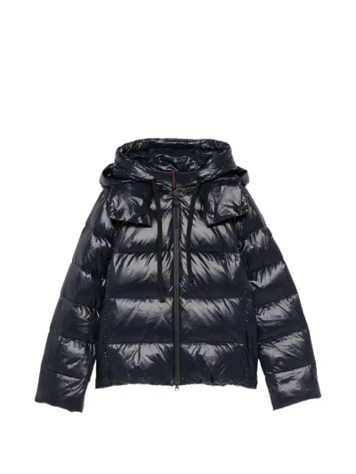 Peuterey Quilted Padded Down Jacket In Blue