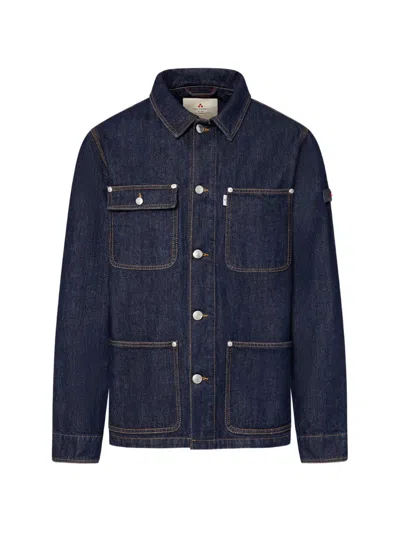 Peuterey Quito Rinse Denim Jacket In Blue