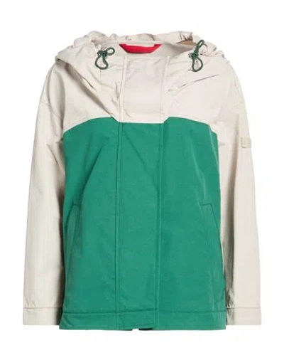 Peuterey Re Evolution Woman Jacket Green Size 8 Polyester, Cotton