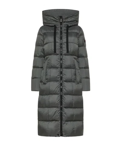 Peuterey Recycled Polyester Long Down Jacket In Black
