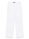 Peuterey Relaxed Fit White Trousers With Design