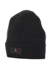 Peuterey Berretto In Misto Cachemire Nero In Black