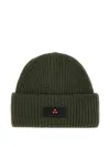 Peuterey Military Green Nylon Blend Beanie Hat In Green