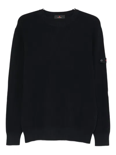 Peuterey Ribbed Panelled Sweater In Black