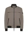 Peuterey Grey Stretch Bomber Jacket In Gray