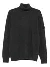 Peuterey Dark Grey Finely Knit Sweater In Gray